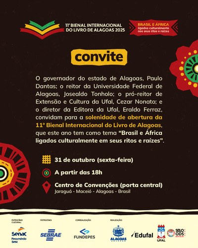 Ufal e governo de Alagoas convidam sociedade para abertura da 11ª Bienal